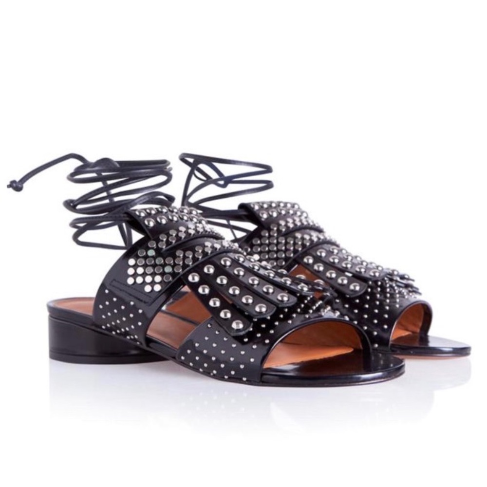 Robert Clergerie Figlouc Studded Fringe Sandals